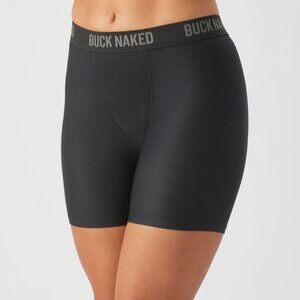 Women's Black Buck Naked Long Boxer Briefs